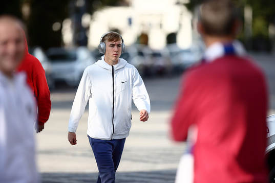 IFK Norrköpings Ísak Bergmann Jóhannesson före