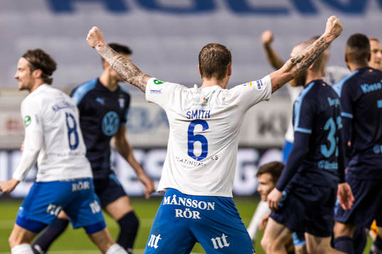 IFK Norrköpings Eric Smith jublar