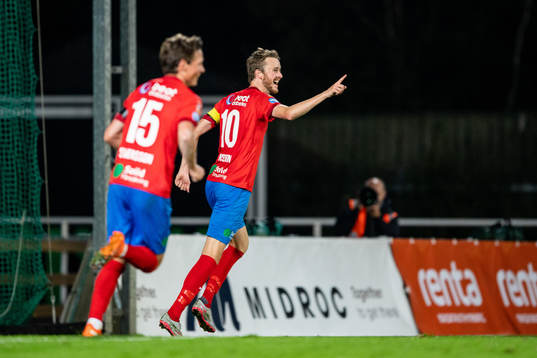 Helsingborgs Rasmus Jönsson jublar