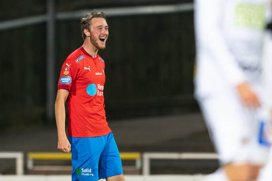 Helsingborgs Rasmus Jönsson jublar