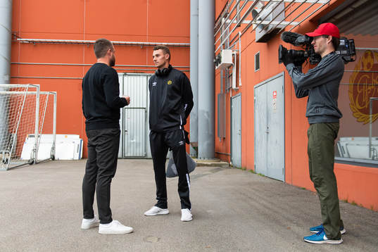 Elfsborgs manager Jimmy Thelin och Christopher McVey
