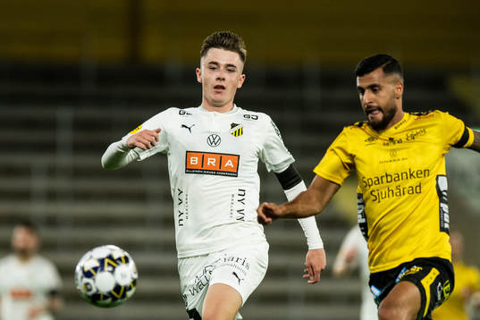 Häckens Patrik Wålemark och Elfsborgs Rami Kaib