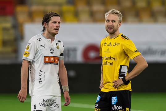 Häckens Erik Friberg och Elfsborgs Johan Larsson