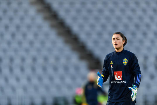 Goalkeeper Zecira Musovic of Sweden