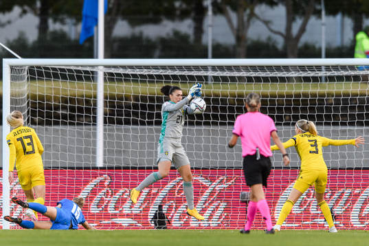 Goalkeeper Zecira Musovic of Sweden