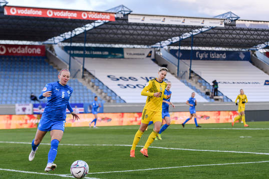 Gunnhildur Yrsa Jonsdottir of Iceland and Lina Hurtig of