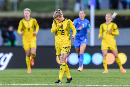 Anna Anvegård of Sweden in pain