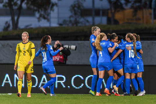 Jonna Andersson of Sweden looks dejected