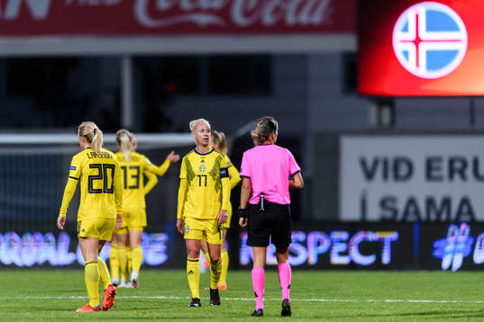 Caroline Seger of Sweden looks dejected