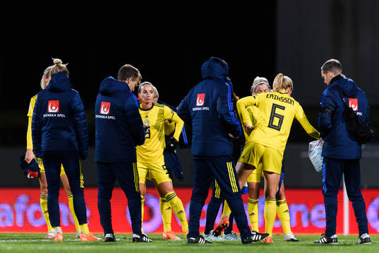 Kosovare Asllani of Sweden looks dejected