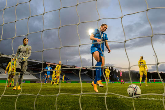 Goalkeeper Zecira Musovic of Sweden looks dejected