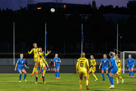 Lina Hurtig and Caroline Seger of Sweden