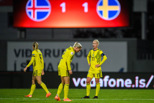 Magdalena Eriksson, Jonna Andersson and Caroline Seger of