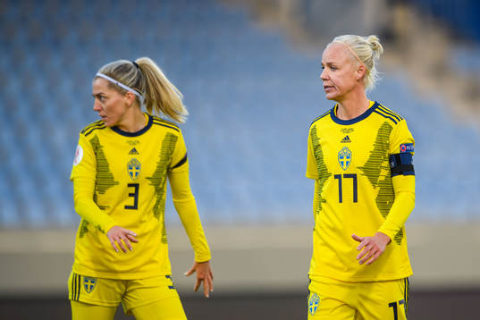 Linda Sembrant and Caroline Seger of Sweden