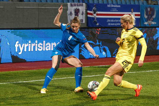 Sigrid Lara Gardarsdottir  of Iceland and Jonna Andersson