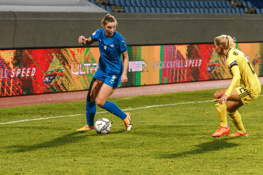 Sigrid Lara Gardarsdottir  of Iceland and Jonna Andersson