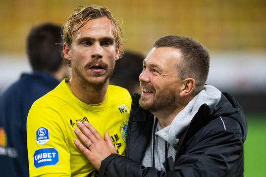 Sundsvalls Pontus Engblom och tränare Henrik Åhnstrand