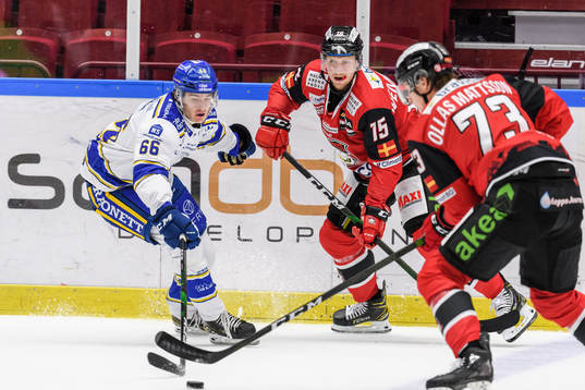 Leksands Nils Åman och Malmö Redhawks Axel Wemmenborn