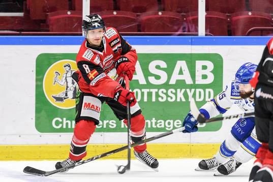 Malmö Redhawks Johan Olofsson och Leksands Otto Paajanen
