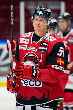 Malmö Redhawks Emil Sylvegård deppar