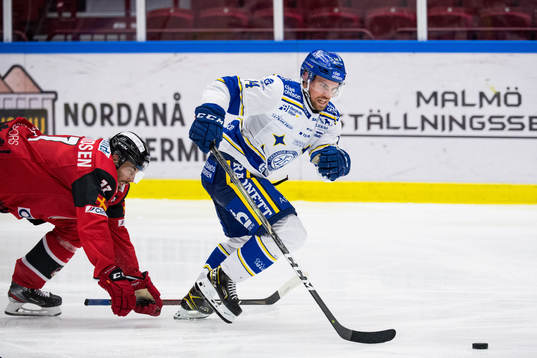 Malmö Redhawks Markus Lauridsen och Leksands Oskar Lang