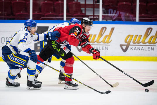 Leksands Peter Cehlarik och Malmö Redhawks Lars Bryggman
