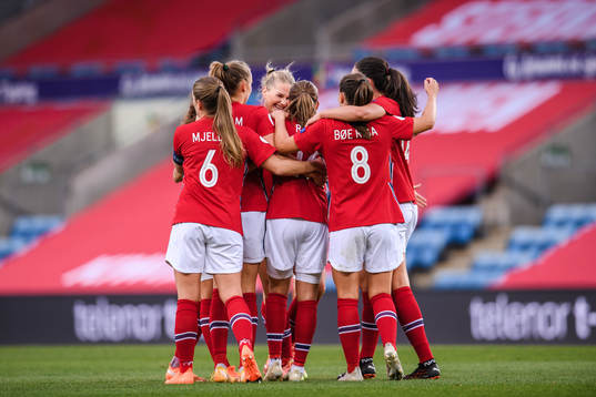 during the UEFA Women's Euro Qualifier football match