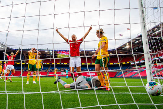 Maria Thorisdottir of Norway celebrates