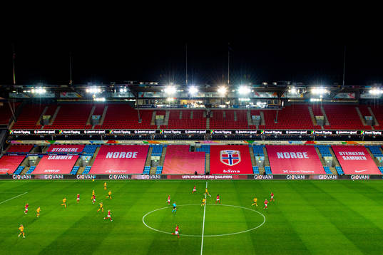 General view of empty seats at Ullevaal stadion