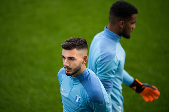 Goalkeeper Marko Johansson and goalkeeper Lamin Sarr