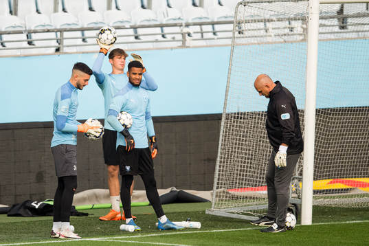 Goalkeeper Marko Johansson, goalkeeper Lamin Sarr,