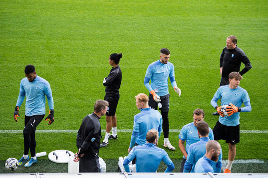 Goalkeeper Lamin Sarr, goalkeeper Marko Johansson and