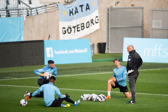 Goalkeeper Marko Johansson, goalkeeper Lamin Sarr,