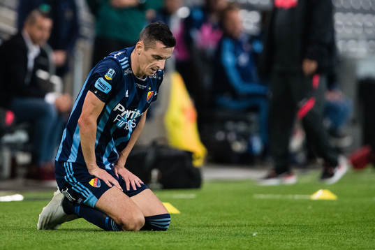 Haris Radetinac of Djurgården looks dejected