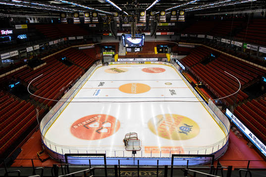 Interiör av ERP monitor arena
