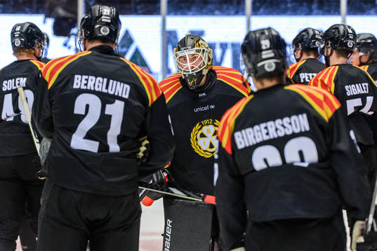 Brynäs målvakt Viktor Andrén deppar
