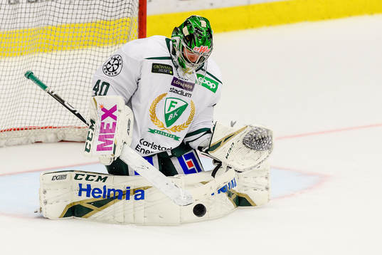 Färjestads målvakt Henrik Haukeland