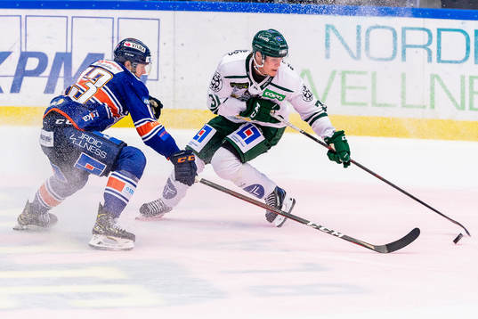 Växjös Jack Drury och Färjestads Carl Jakobsson