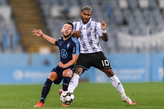 Erdal Rakip of Malmö FF and Sammir of Lokomotiva Zagreb