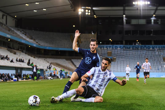 Denis Kolinger of Lokomotiva Zagreb and Adi Nalic of Malmö