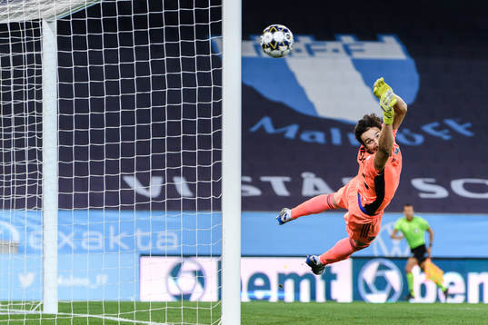Eric Larsson of Malmö FF, not pictured, score the 4-0 goal