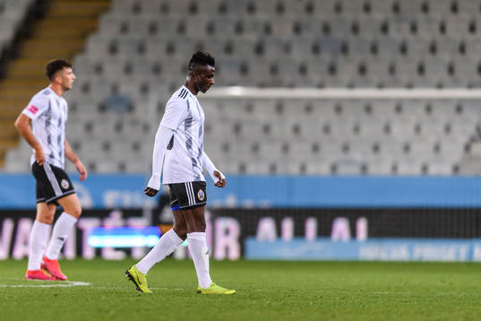 Reuben Acquah of Lokomotiva Zagreb looks dejected