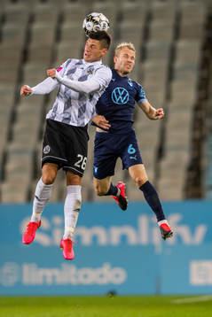 Fran Karacic of Lokomotiva Zagreb and Oscar Lewicki of