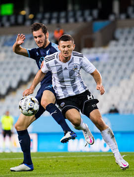 Adi Nalic of Malmö FF and Oliver Petrak of Lokomotiva
