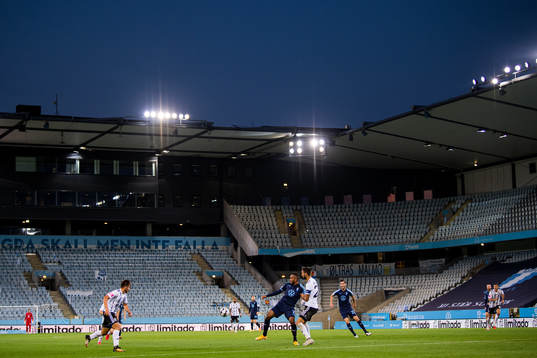 Empty stands at Eleda Stadion