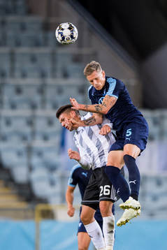 Fran Karacic of Lokomotiva Zagreb and Sören Rieks of