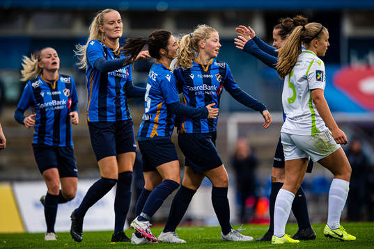 Justine Kvaleng Kielland of Stabæk celebrates