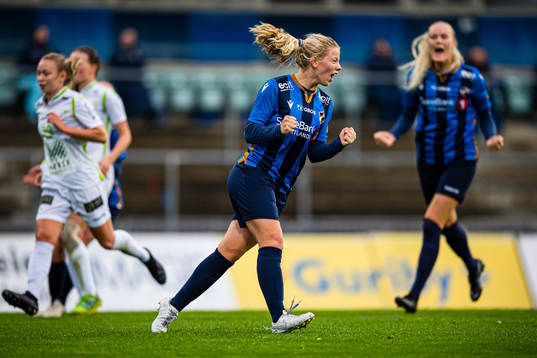 Justine Kvaleng Kielland of Stabæk celebrates