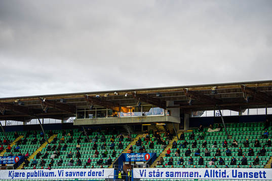Spectators in the stands