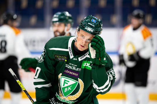 Färjestads Olle Lycksell  deppar
